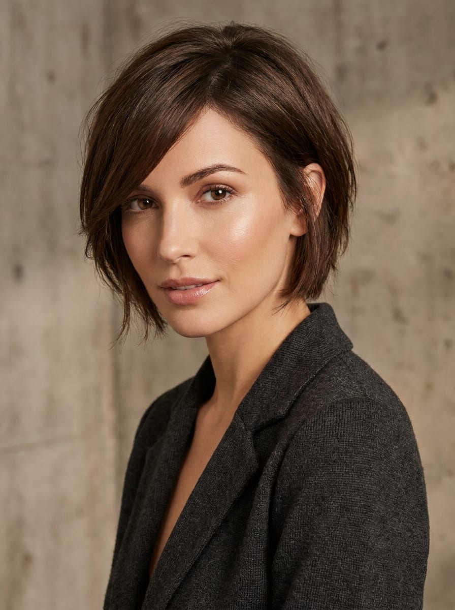 Soft Crop mit glatter Front - Kurzhaarfrisur für glatte Haare
